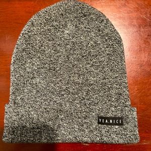 Yea.Nice Beanie Stocking Cap - Gray